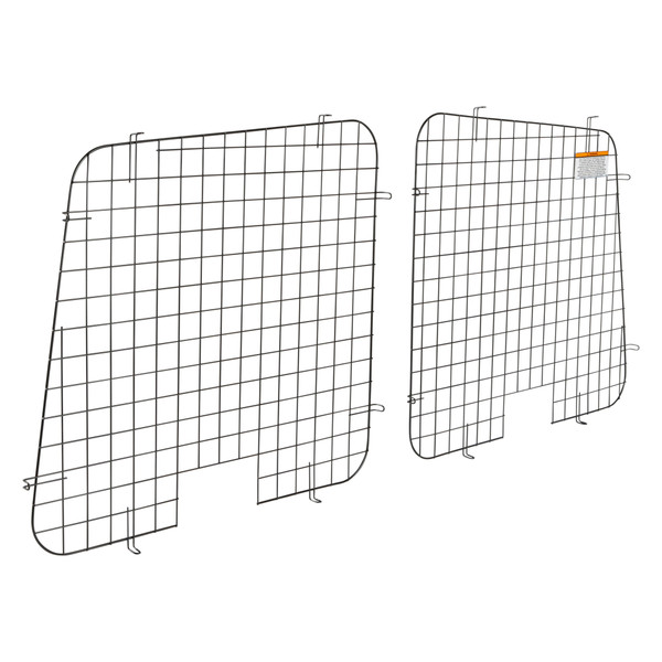 WEATHER GUARD 88028 23.5" x 22.75" Black Steel Window Screens, 7 Gauge Rear Door Van Security Screens Set of 2 - Weather Guard