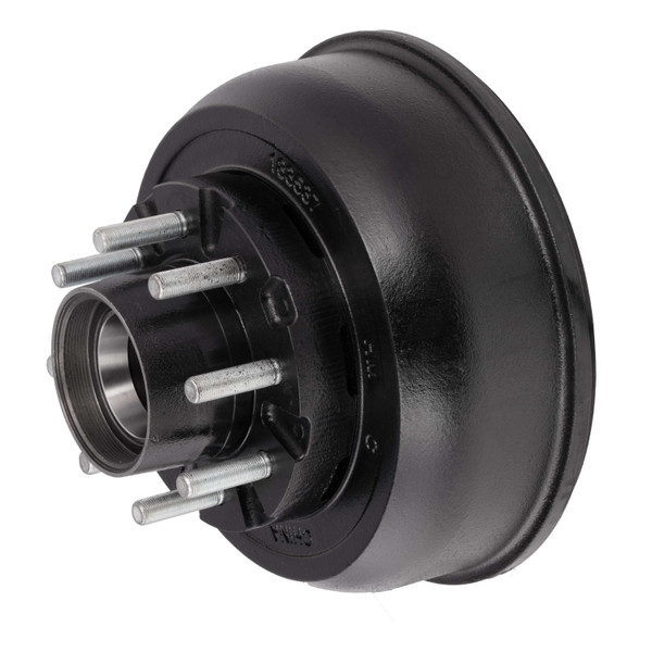 Lippert Thread Brake Hub - Short, 10K-lb 8 on 6-1/2", 16-17-1/2" Wheels, 5/8" Studs, Oil 791400 - Lippert