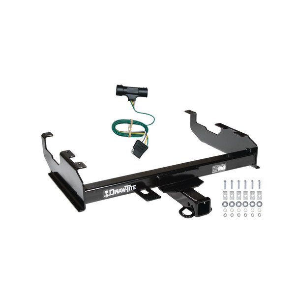 1973-1984 Chevrolet K10 w/8' Bed Draw-tite Class 4 Trailer Hitch, 2 Inch Square Receiver Bundle w/ Plug-n-Play T-One Wiring Harness - Draw-tite