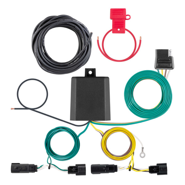 CURT 56577 4-Pin Flat Trailer Wiring Harness, Plug-and-Play T-Connector, Fits Select Jeep Cherokee - CURT
