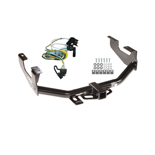 2000-2003 Ford F-150 SuperCrew Draw-tite Class 4 Trailer Hitch, 2 Inch Square Receiver Bundle w/ Plug-n-Play T-One Wiring Harness - Draw-tite