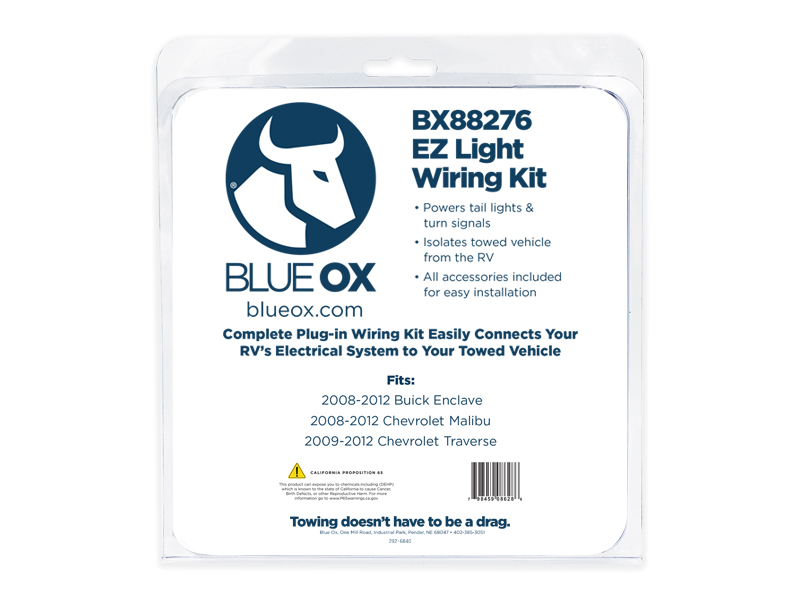 BlueOx EZ Light Wiring Harness Kit For Select ENCLAVE/MALIBU/TRAVERSE BX88276 thumbnail 0