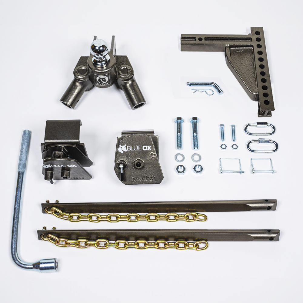 BlueOx 20k, 1k lb TW, SwayPro Weight Distributing Hitch, 2" Recievers 11-hole/10" receiver stinger BXW1006 thumbnail 1