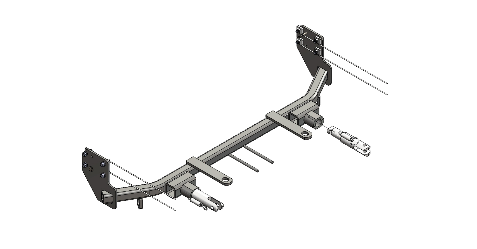 BlueOx Tow Bar Base Plate, Front Mount, RV Flat Towing for Select, HYUNDAI ACCENT SE