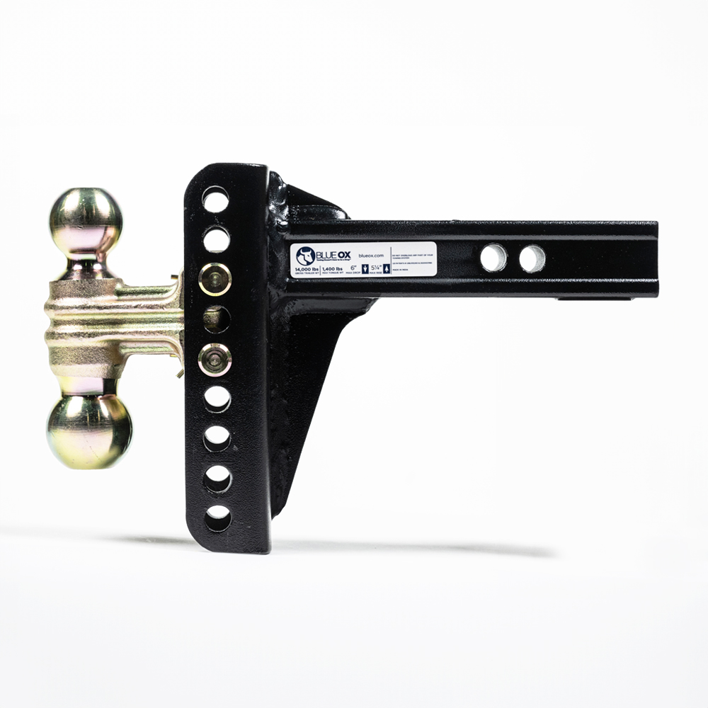 BlueOx Adj. Ball Mount, 2" Rcvr, 6" Drop/Rise, 2" & 2-5/16" Ball, 14K BXH14161 thumbnail 1