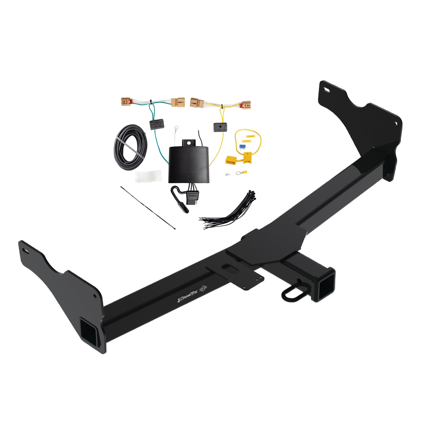 2019-2024 Volkswagen Tiguan Draw-Tite Class 3 Trailer Hitch, 2 Inch Square Receiver Bundle w/ Plug-n-Play T-One Wiring Harness thumbnail 0