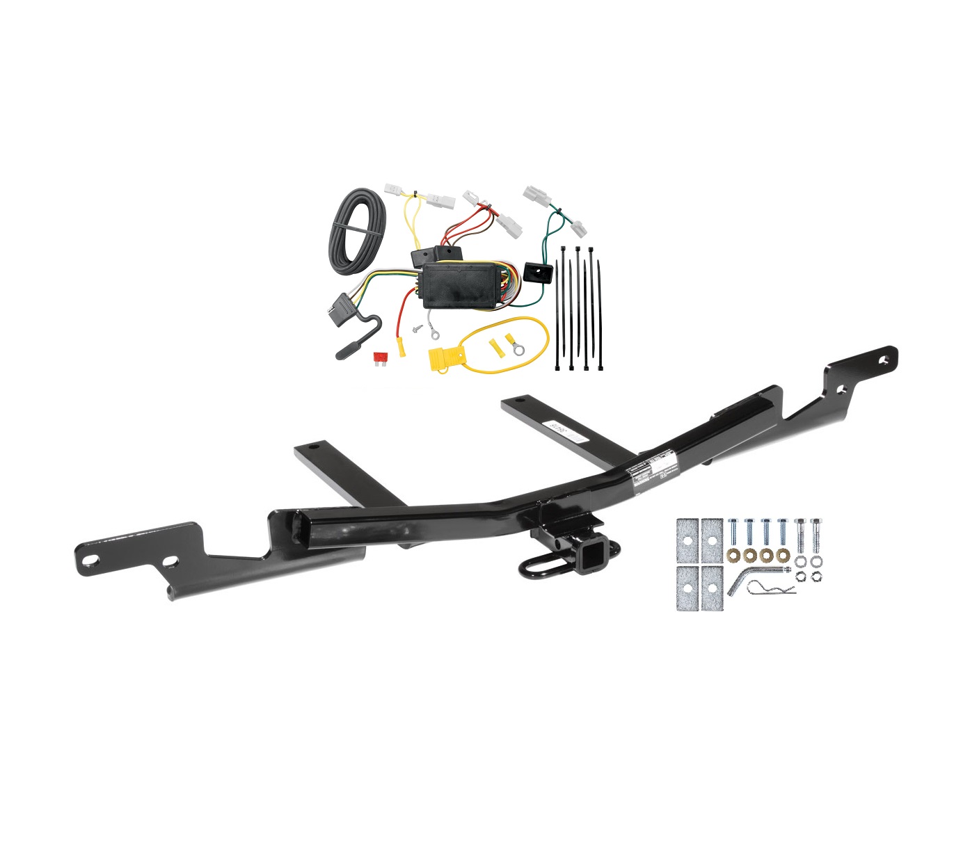 2007-2009 Toyota Camry Sedan, Except Hybrid Draw-tite Class 2 Trailer Hitch, 1-1/4 Inch Square Receiver Bundle w/ Plug-n-Play T-One Wiring Harness thumbnail 0