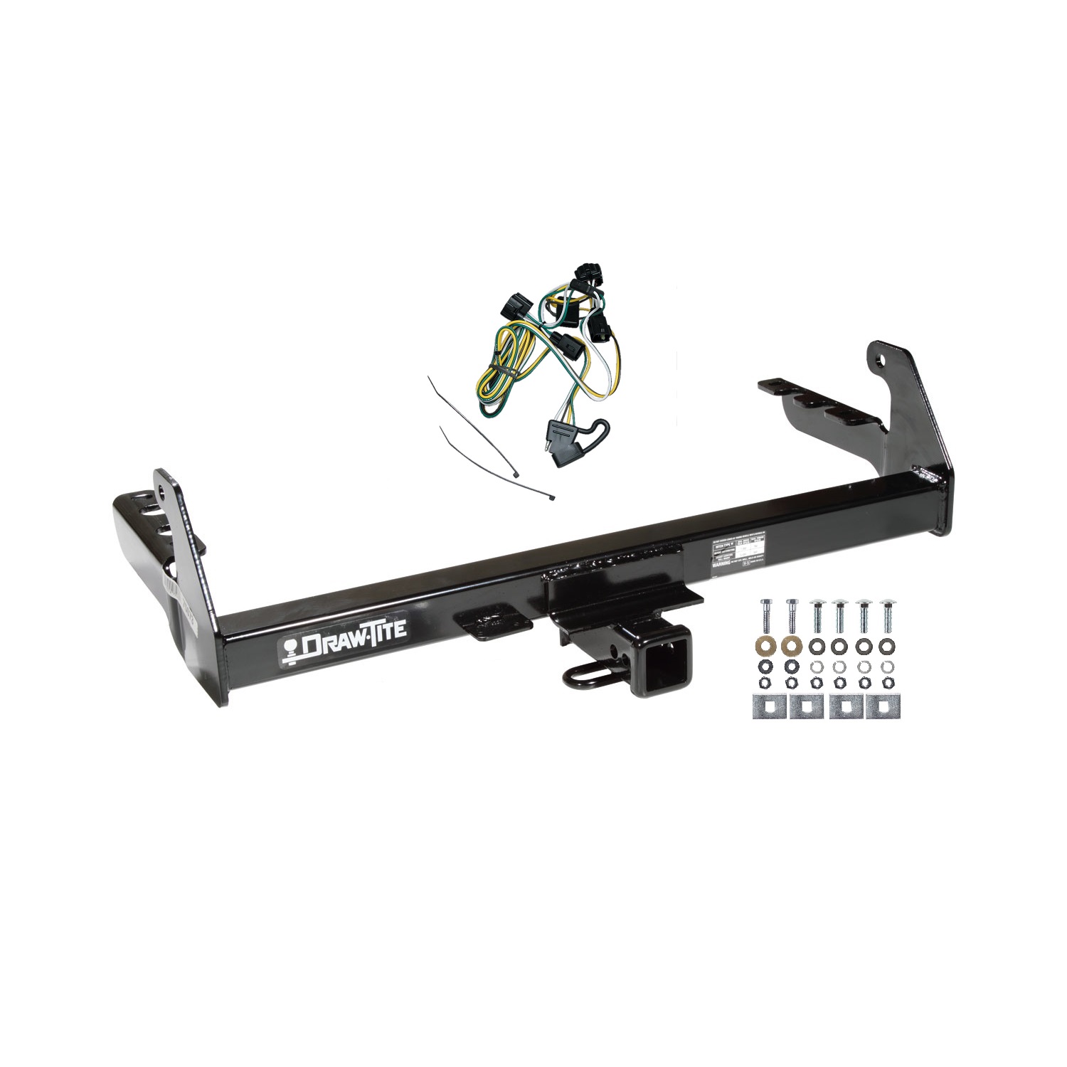 1995-1996 Dodge Dakota Draw-tite Class 3 Trailer Hitch, 2 Inch Square Receiver Bundle w/ Plug-n-Play T-One Wiring Harness thumbnail 0