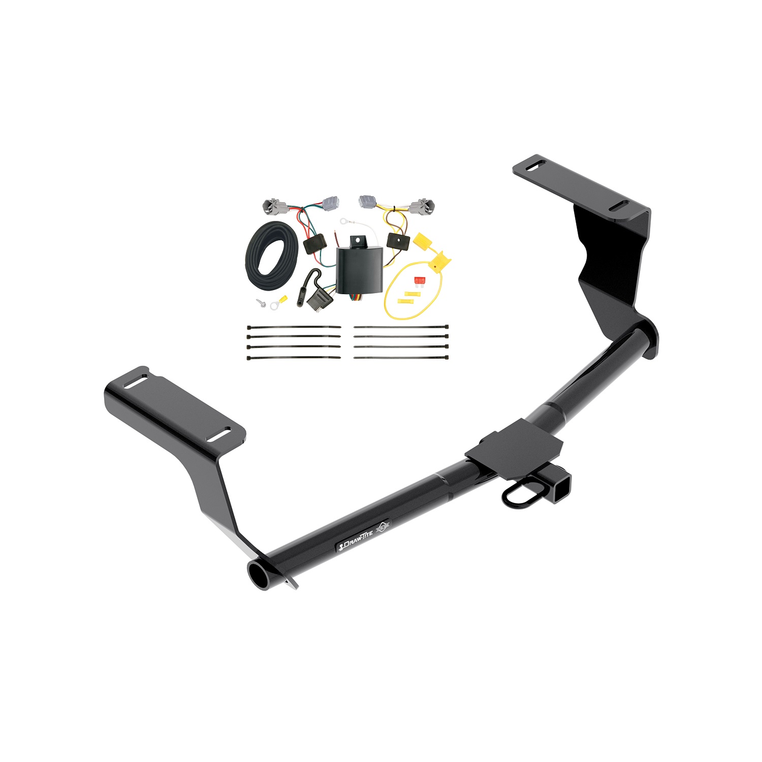 2012-2016 Subaru Impreza Wagon, Except WRX STi & w/Quad Exhaust Outlets Draw-tite Class 1 Trailer Hitch, 1-1/4 Inch Square Receiver Bundle w/ Plug-n-Play T-One Wiring Harness thumbnail 0