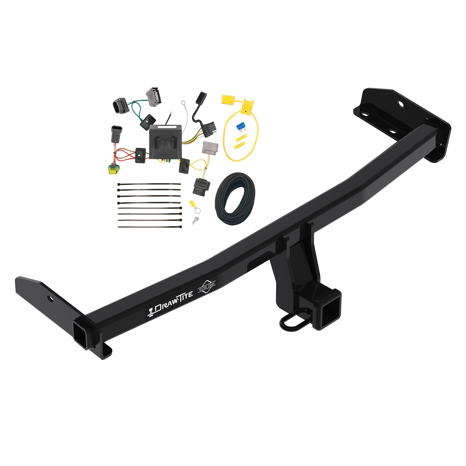 2011-2020 Dodge Journey w/LED Taillights Draw-tite Class 3 Trailer Hitch, 2 Inch Square Receiver Bundle w/ Plug-n-Play T-One Wiring Harness 76225 thumbnail 0