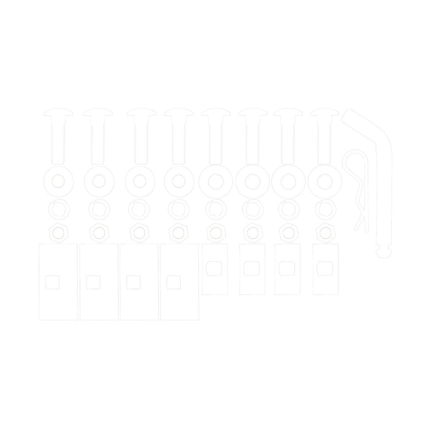 2000-2002 Chevrolet Express 2500 Draw-tite Titan Class 5 Trailer Hitch, 2-1/2 Inch Square Receiver Bundle w/ Plug-n-Play T-One Wiring Harness thumbnail 8