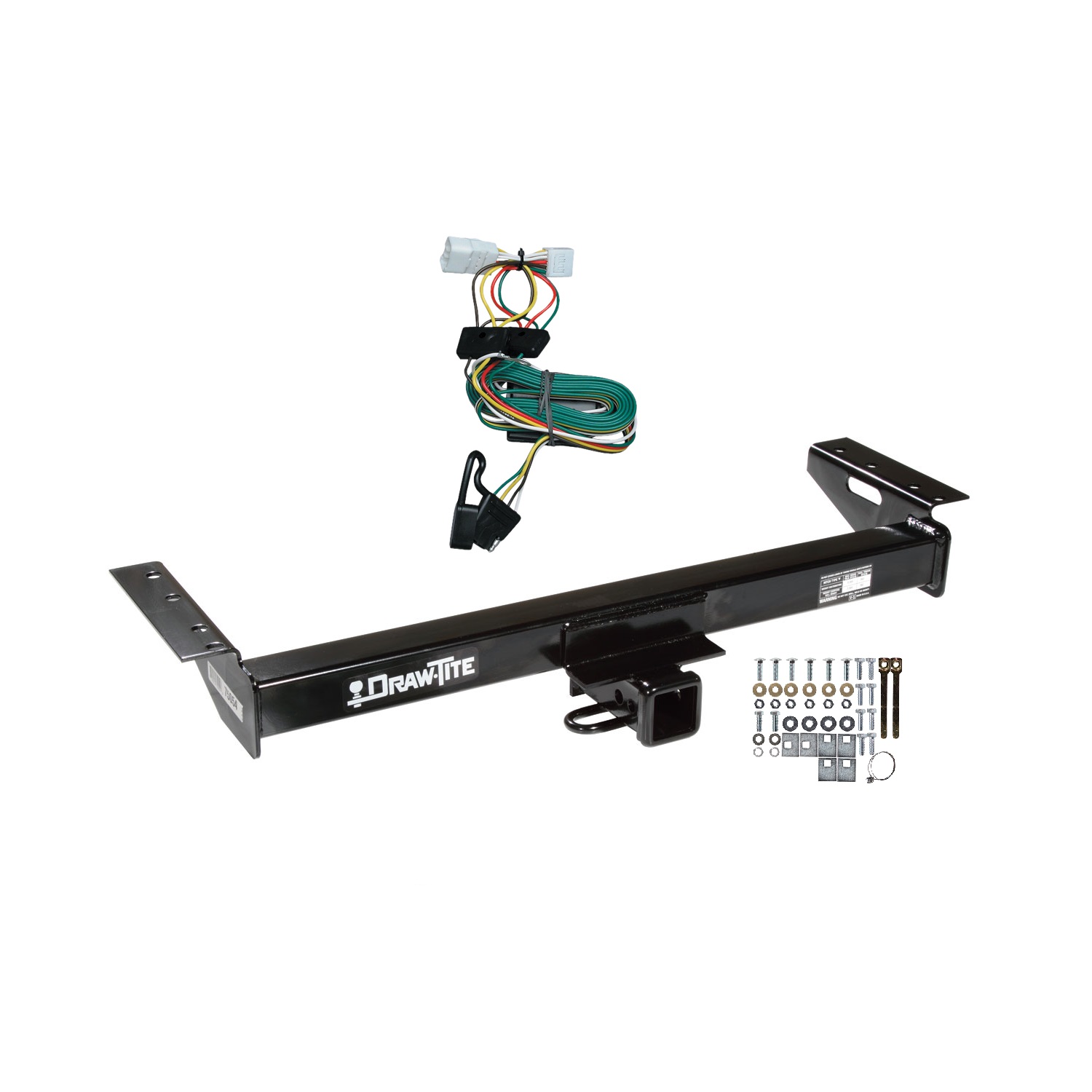 1997-2001 Jeep Cherokee Draw-tite Class 3 Trailer Hitch, 2 Inch Square Receiver Bundle w/ Plug-n-Play T-One Wiring Harness thumbnail 0