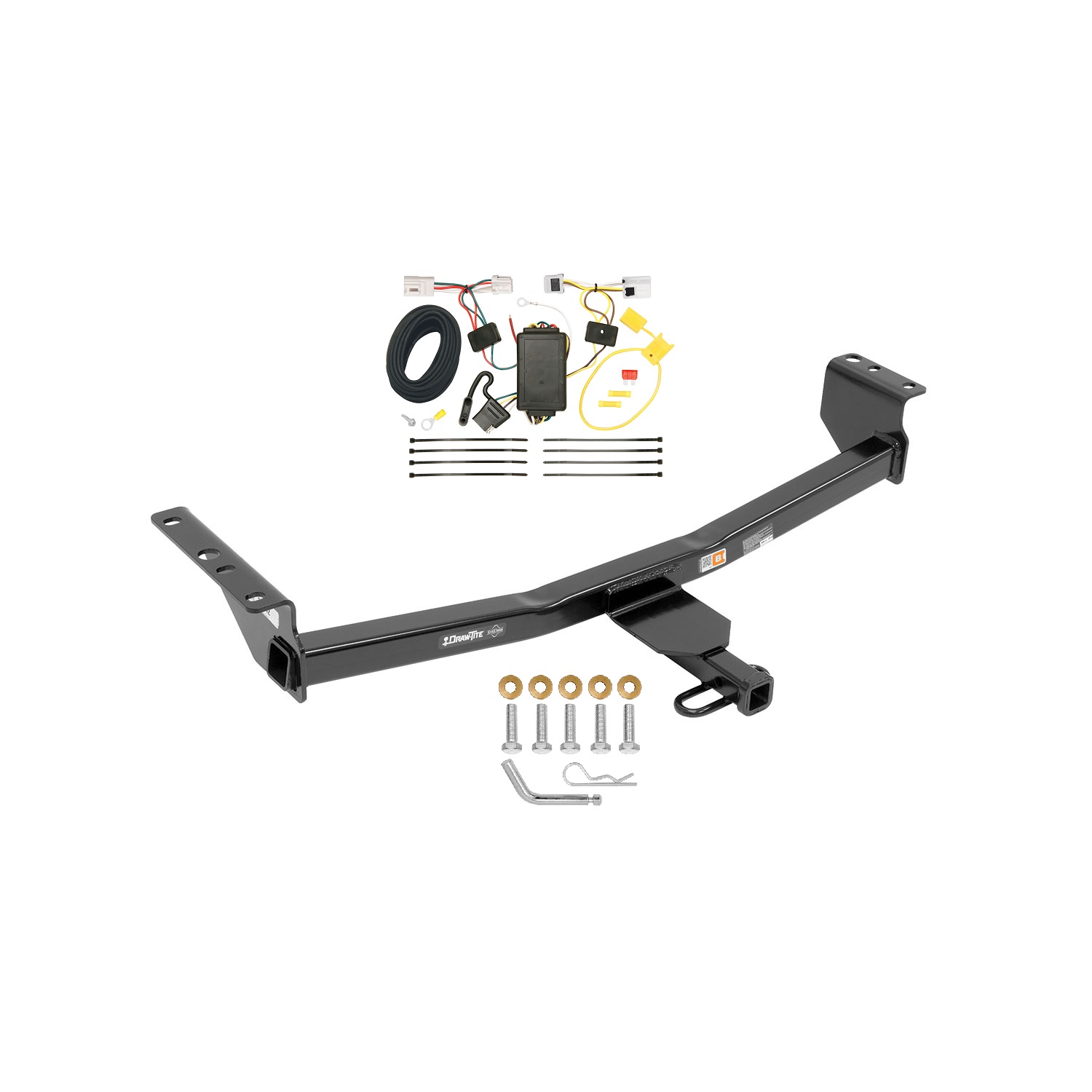 2008-2013 Nissan Rogue Except Krom Draw-tite Class 2 Trailer Hitch, 1-1/4 Inch Square Receiver Bundle w/ Plug-n-Play T-One Wiring Harness thumbnail 0