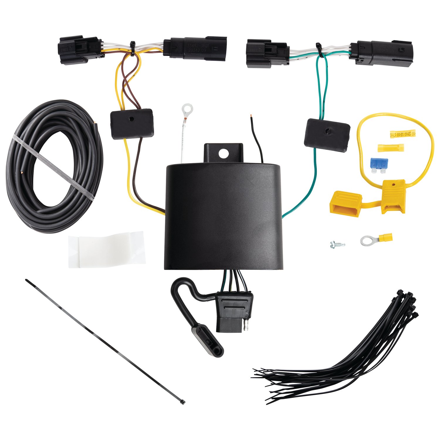2022-2024 Jeep Grand Cherokee Draw-Tite Class 4 Trailer Hitch, 2 Inch Square Receiver Bundle w/ Plug-n-Play T-One Wiring Harness thumbnail 1