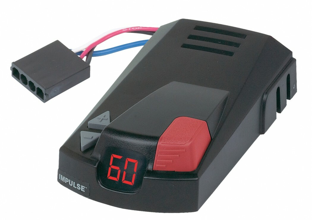 Hopkins Time-Delay Trailer Brake Controller – Digital LED Display, Vertical Manual Slide, 1-3 Axles, Plug-In Simple® thumbnail 0