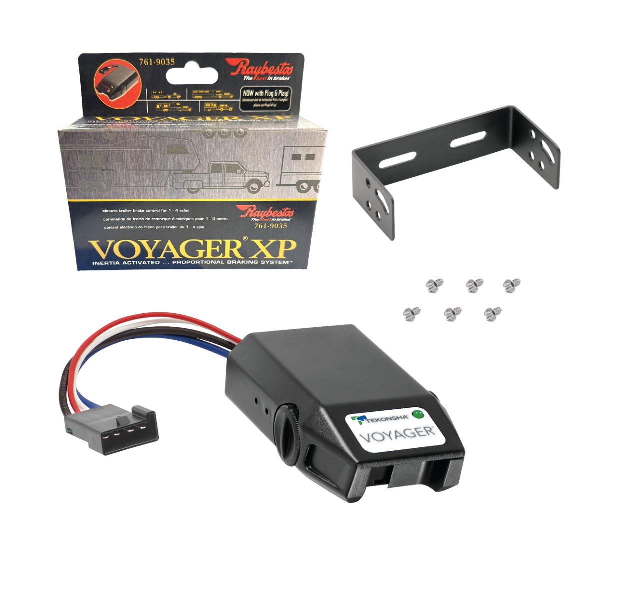 Raybestos Voyager XP Inertia Activated, 1-4 Axle Trailer Brake Controller 9030