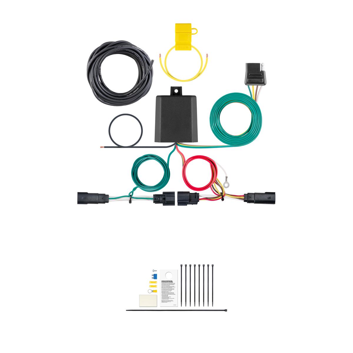 CUSTOM WIRING HARNESS, 4-WAY FLAT OUTPUT, SELECT JEEP CHEROKEE #56406 thumbnail 0