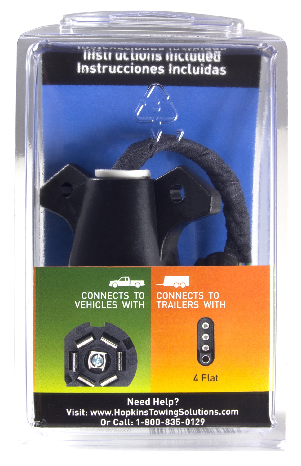 Hopkins 7-Blade To 4-Flat Flex Adapter 47365 thumbnail 3