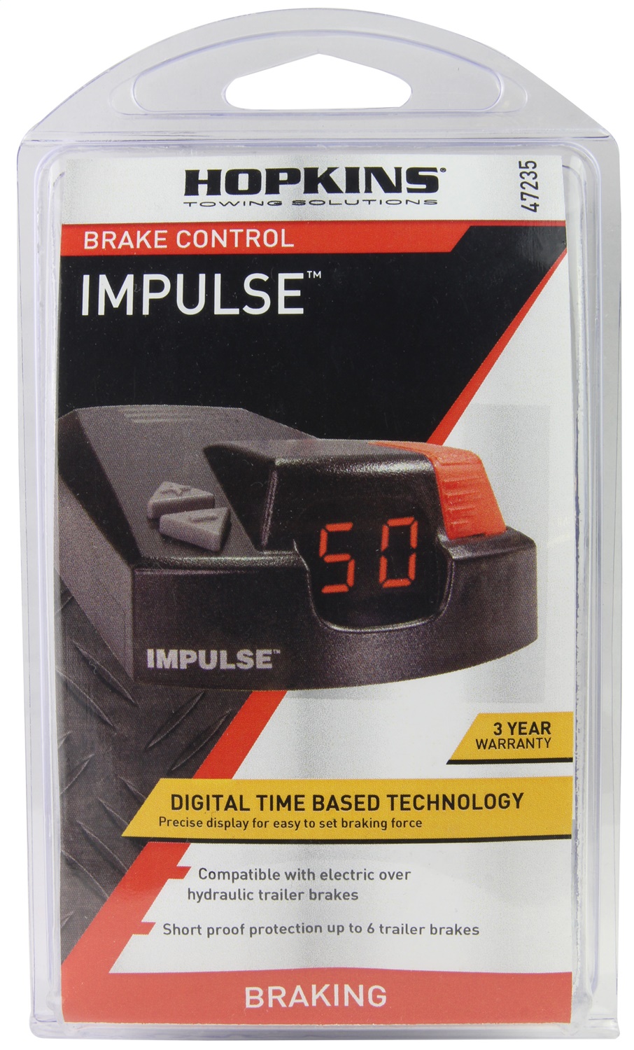 Hopkins 47235 Time-Delay 1-4 Axles Trailer Brake Controller – Digital Display, Adjustable Power, Easy Install thumbnail 5