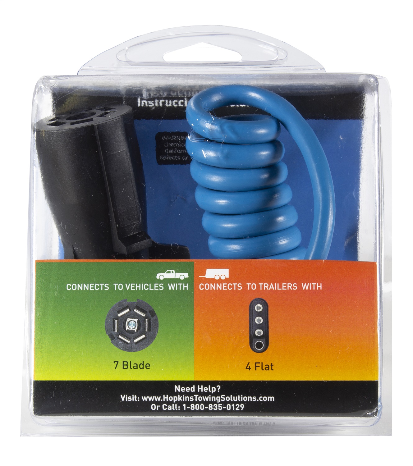 Hopkins Endurance Flex-Coil 7-Blade To 4-Flat Adapter 47065 thumbnail 3