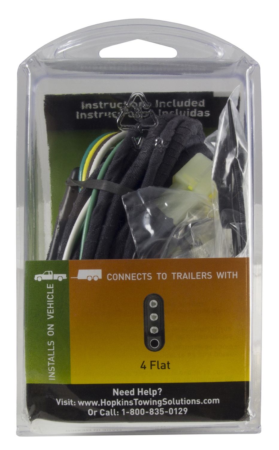 Hopkins Plug-In Simple Vehicle To Trailer Wiring Harness 43315 thumbnail 4