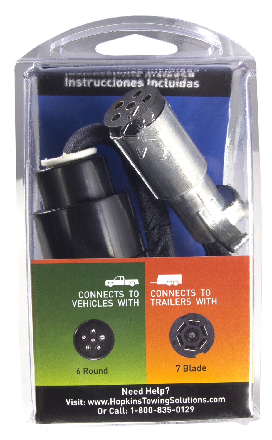 Hopkins 6-Round To 7-Blade Flex Adapter 47435 thumbnail 2