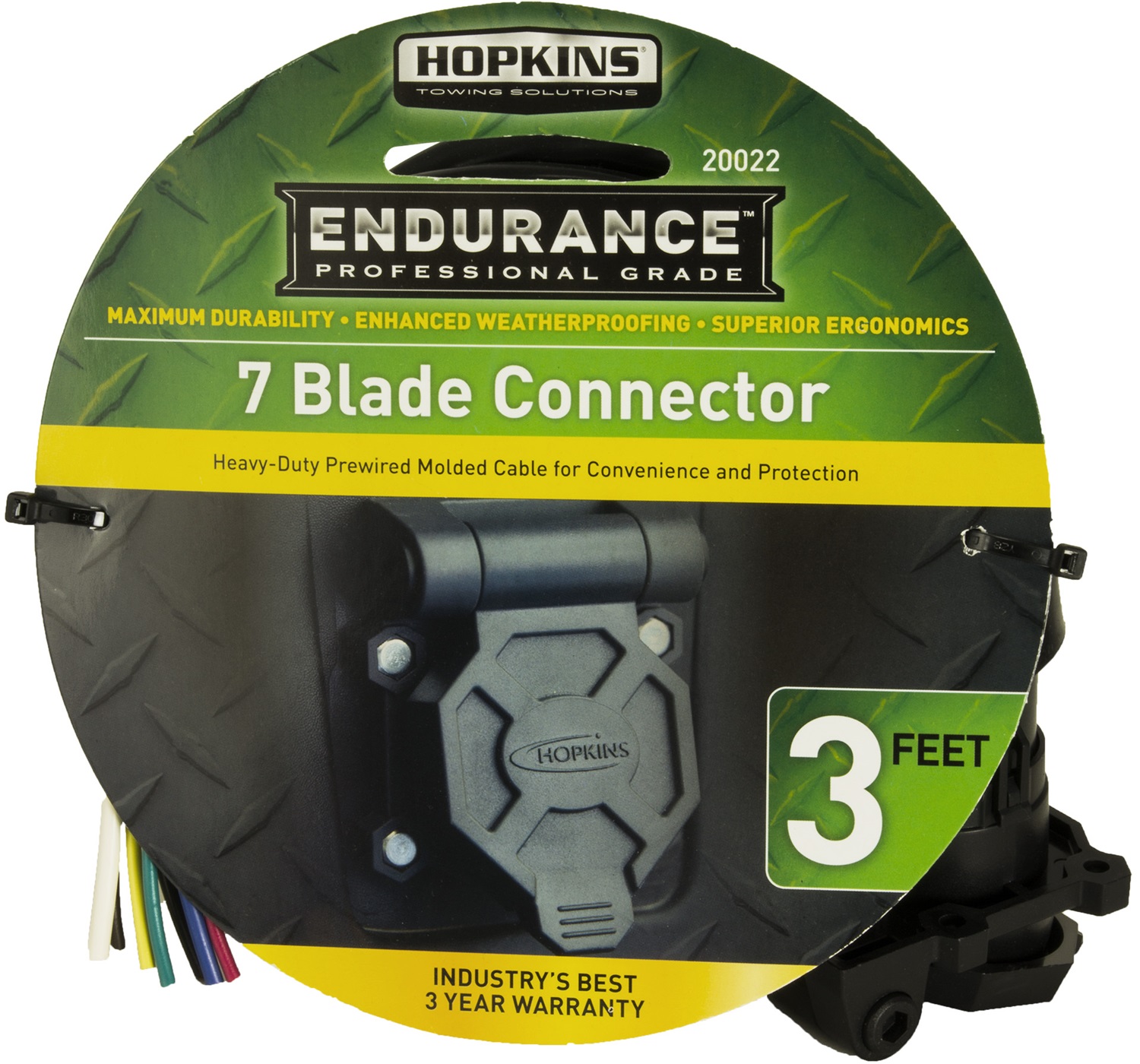 Hopkins Endurance Vehicle End 7-Blade Molded Cable 20022 thumbnail 1
