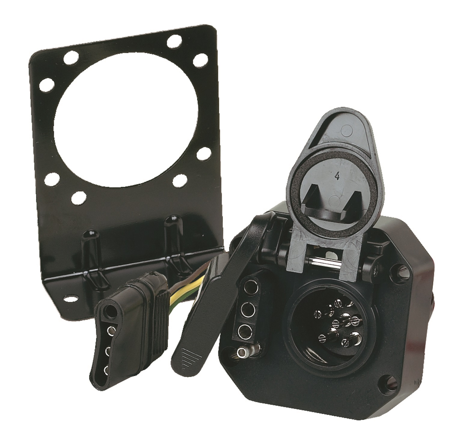 Hopkins Multi-Tow 4-Flat To 6-Round And 4-Flat Connector 47175 thumbnail 1