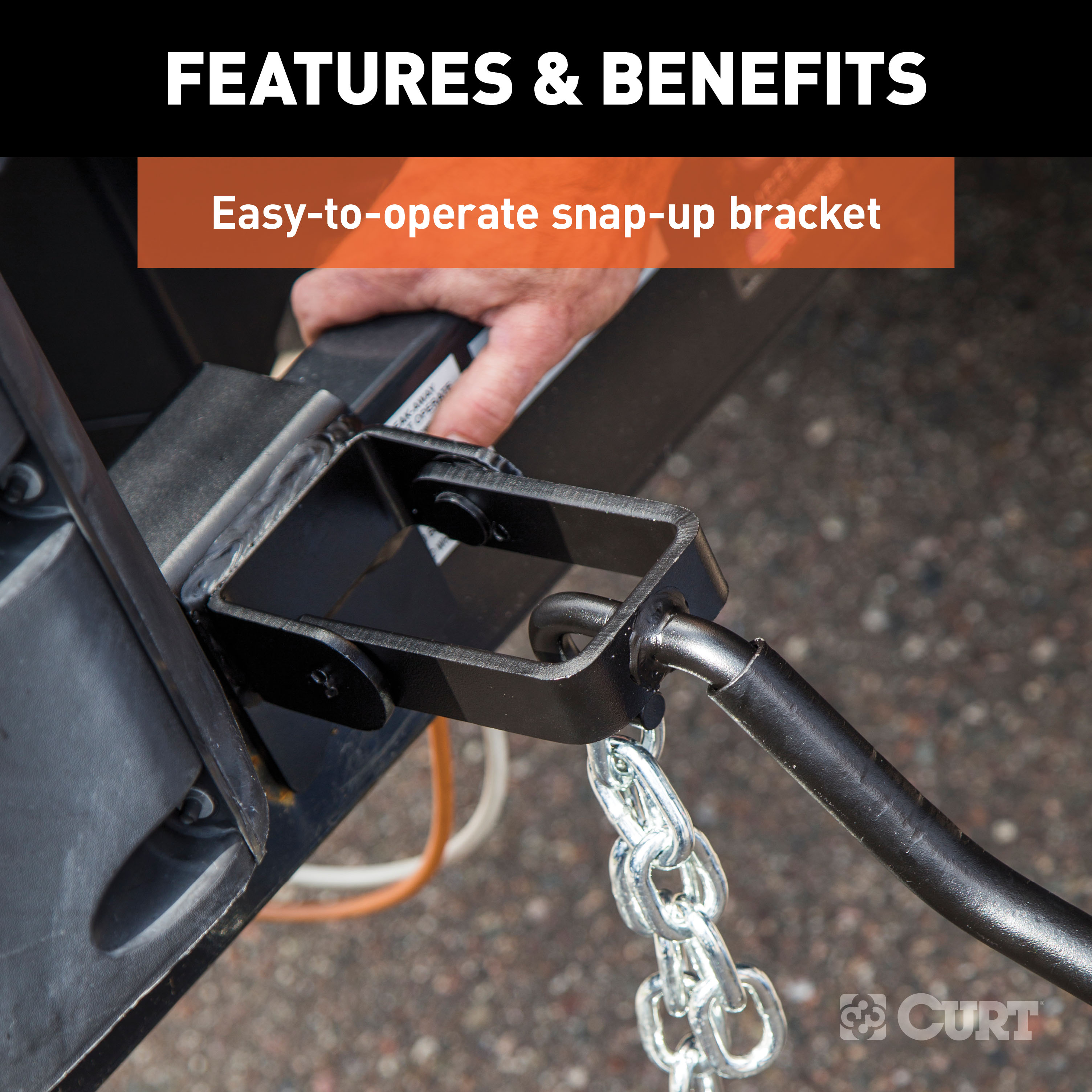 CURT 17008 Replacement Weight Distribution Hitch Hookup Bracket thumbnail 2