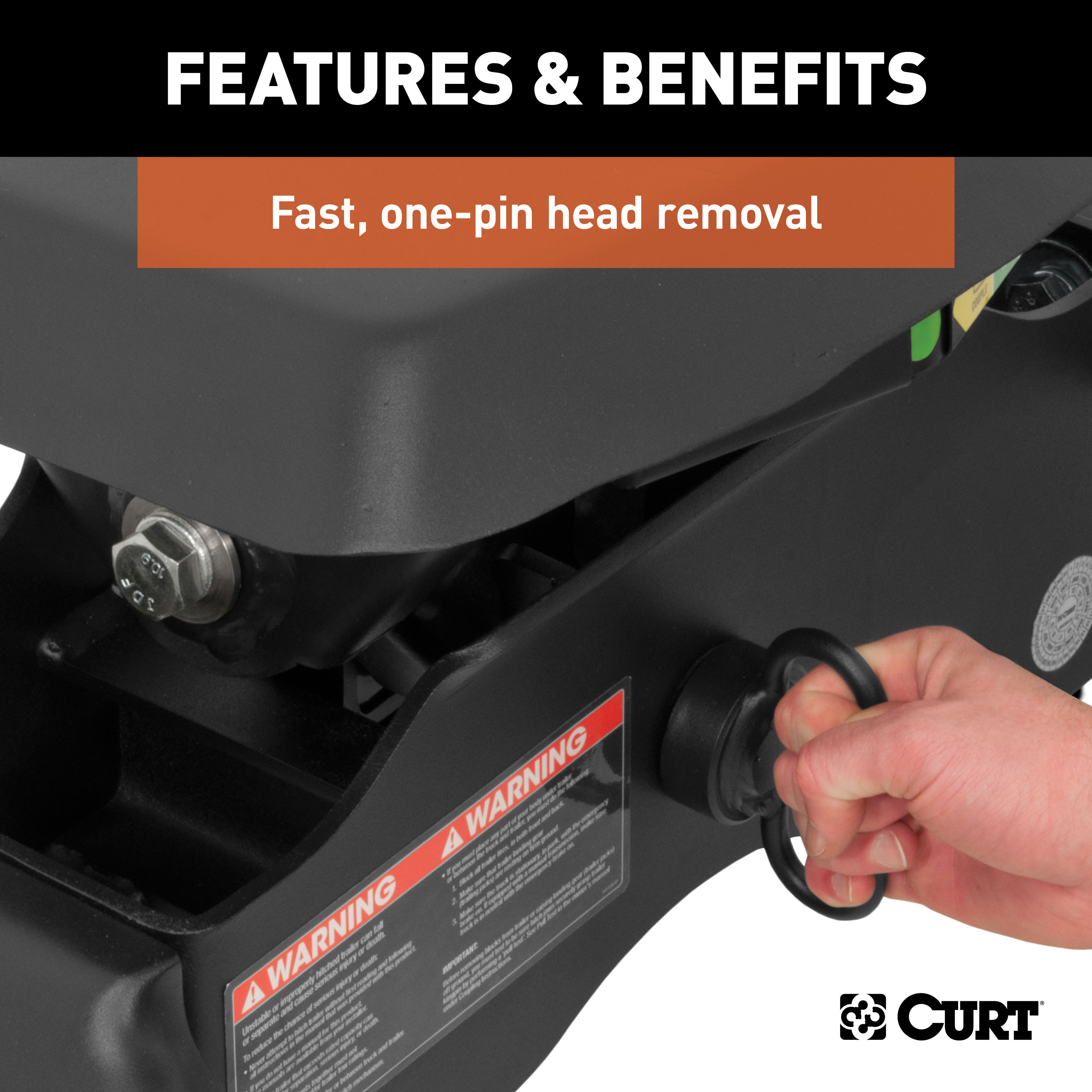 CURT 16K, A16 5th Wheel Hitch, 16,000 lbs, Select Chevrolet Silverado, GMC Sierra 2500, 3500 HD, 8-Foot Bed Puck System 16091 thumbnail 7