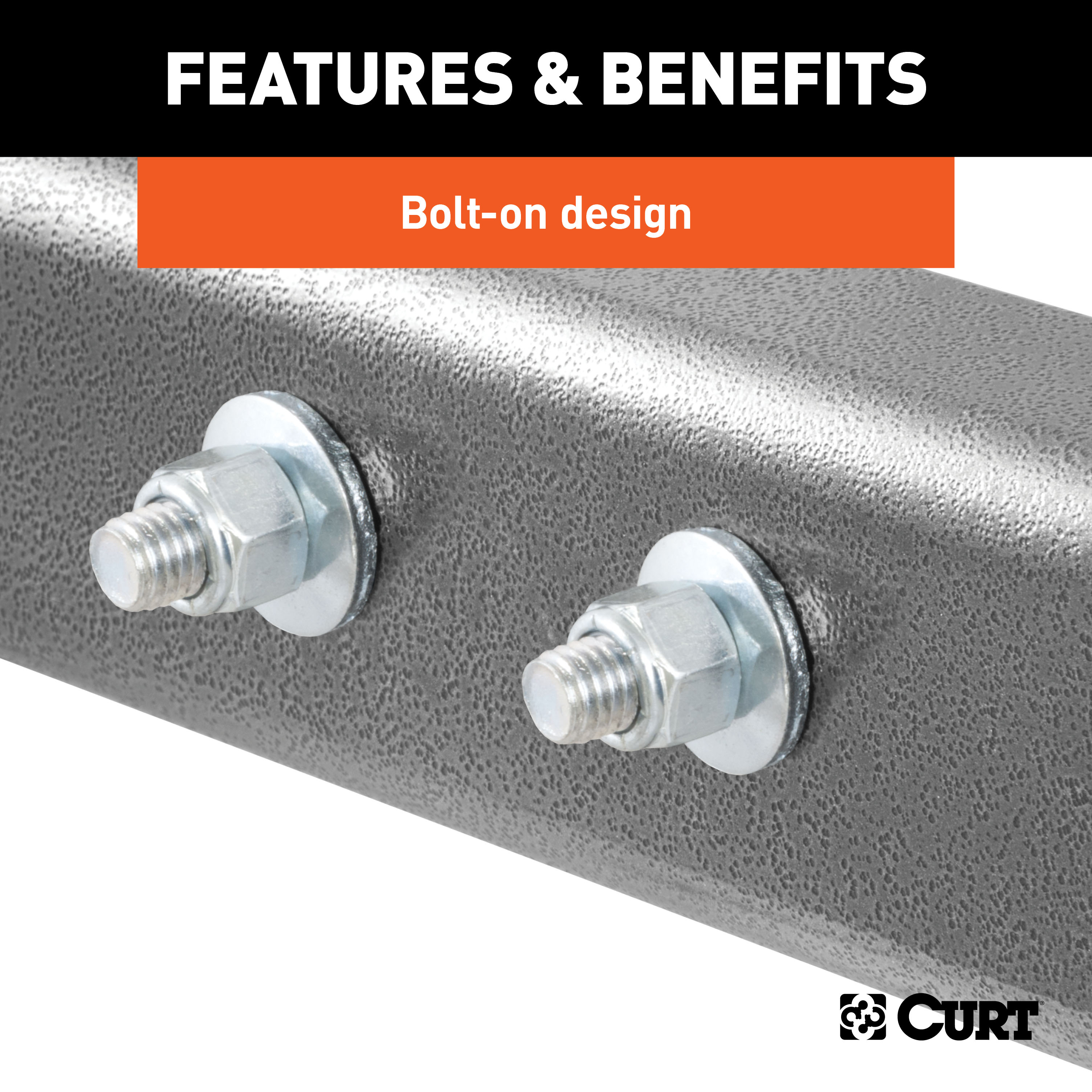 CURT 17005 Weight Distribution Hitch Bolt-On Hookup Brackets thumbnail 3