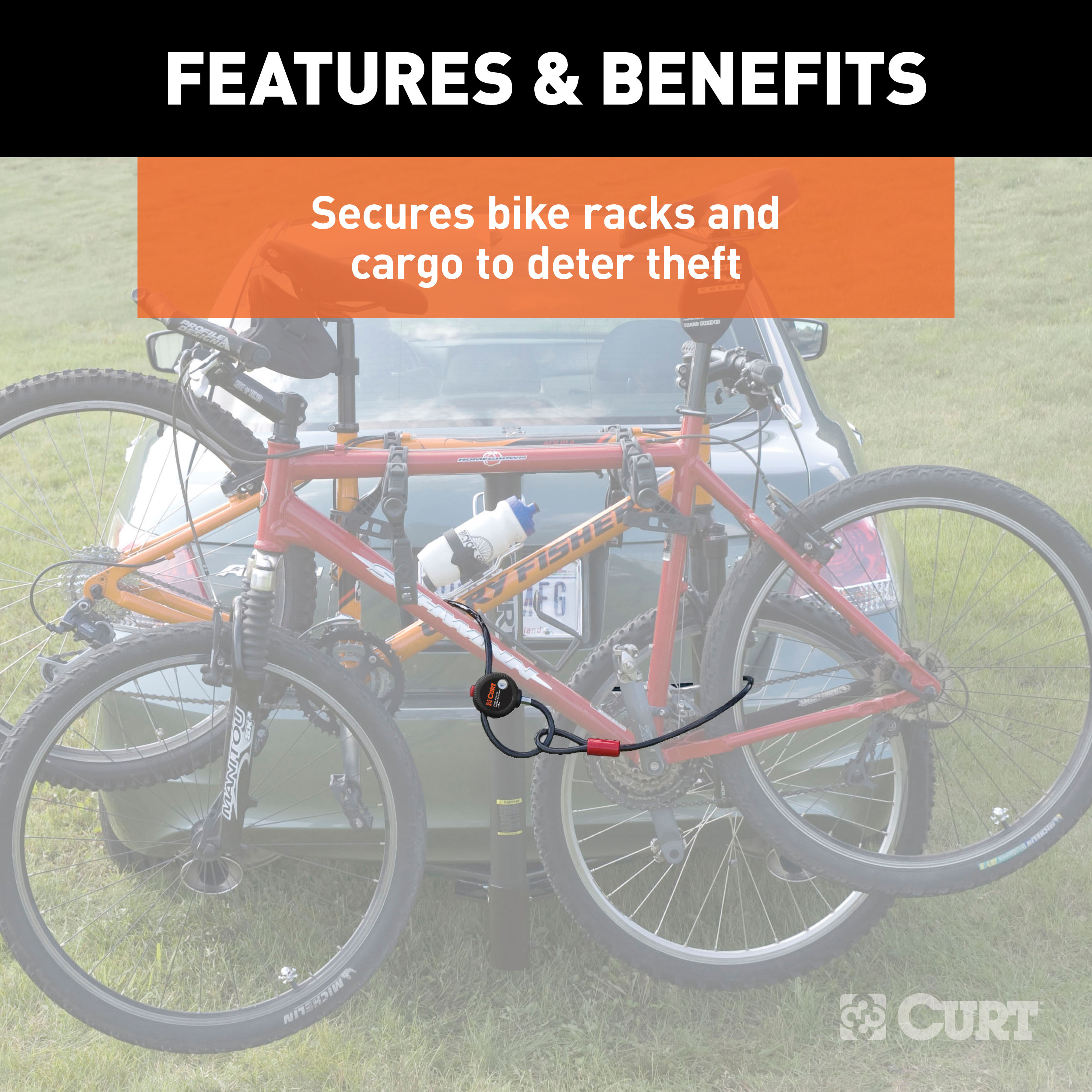 CURT 23666 6-Foot Bike Cable Lock thumbnail 2