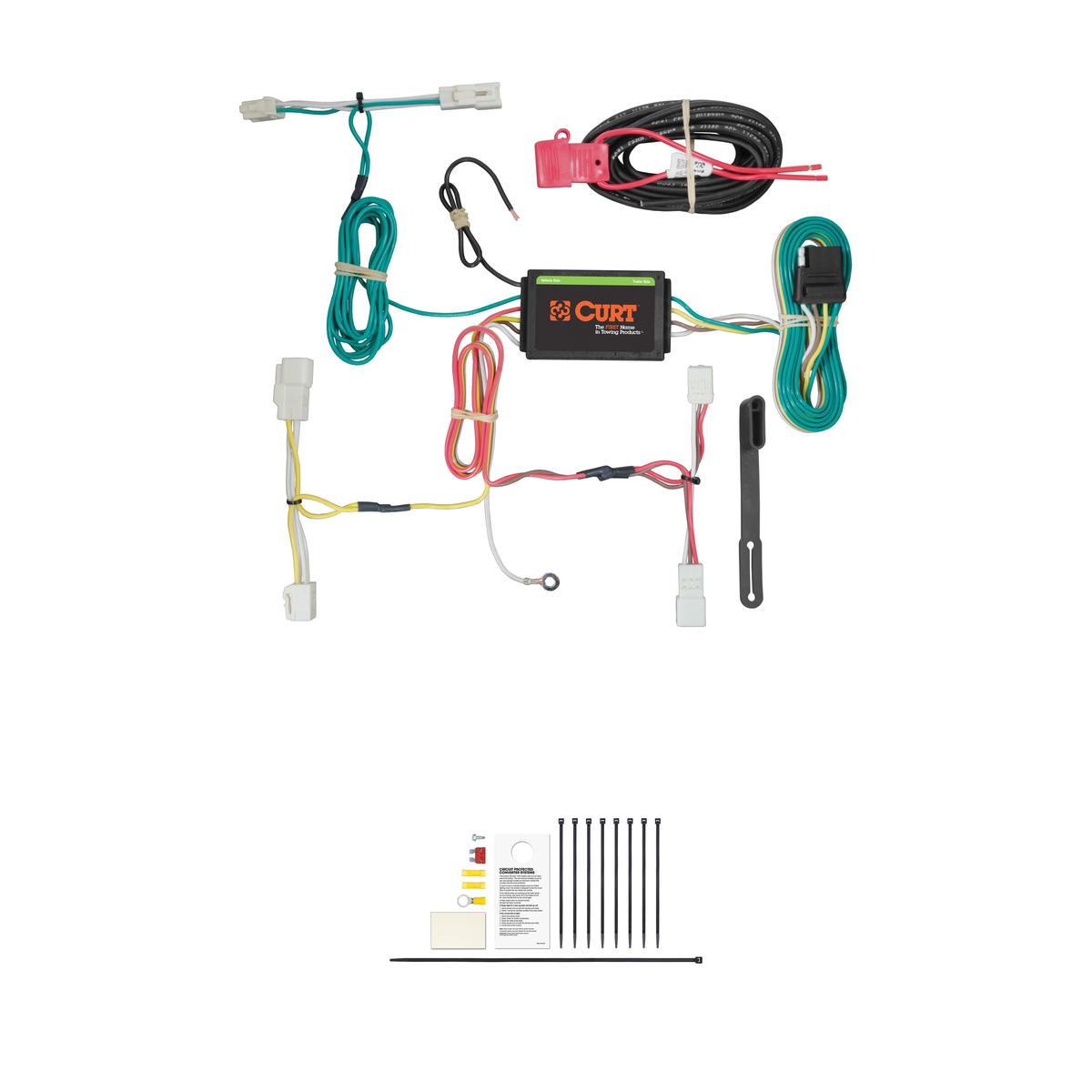 CURT 56261 Vehicle-Side Custom 4-Pin Trailer Wiring Harness, Fits Select Toyota Sienna thumbnail 0