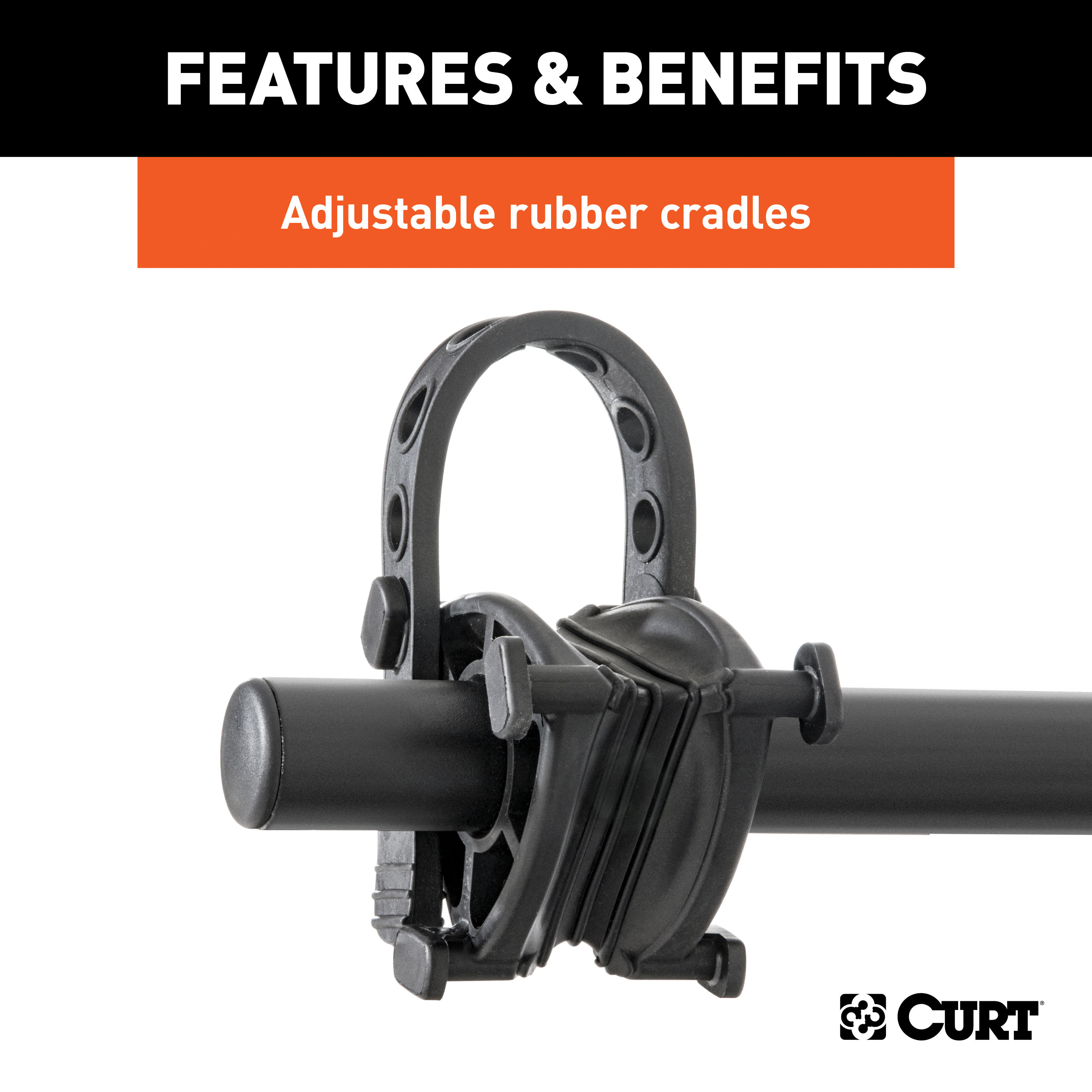 CURT 18021 Trailer Hitch Bike Rack Mount, Fits 1-1/4, 2-Inch Receiver, 2 Bicycles thumbnail 2