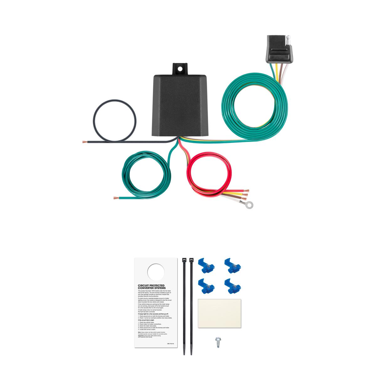 CURT 56236 Multi-Function Splice-in Tail Light Converter, 4-Pin Wiring Harness thumbnail 0