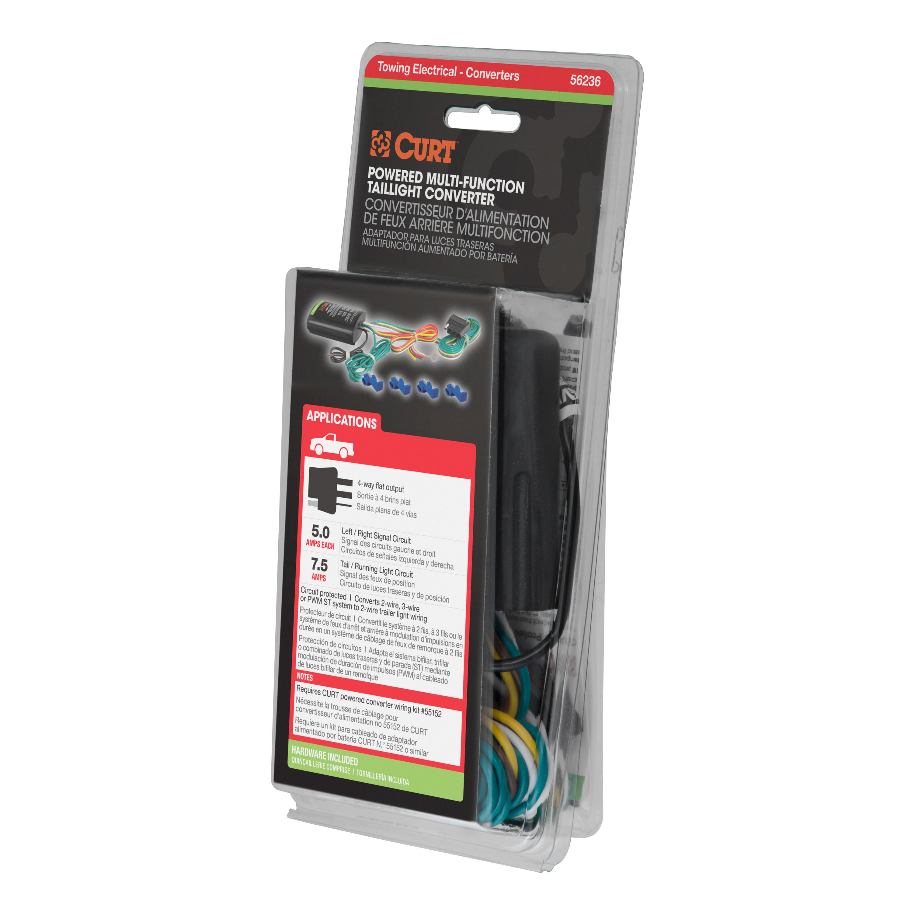 CURT 56236 Multi-Function Splice-in Tail Light Converter, 4-Pin Wiring Harness thumbnail 11