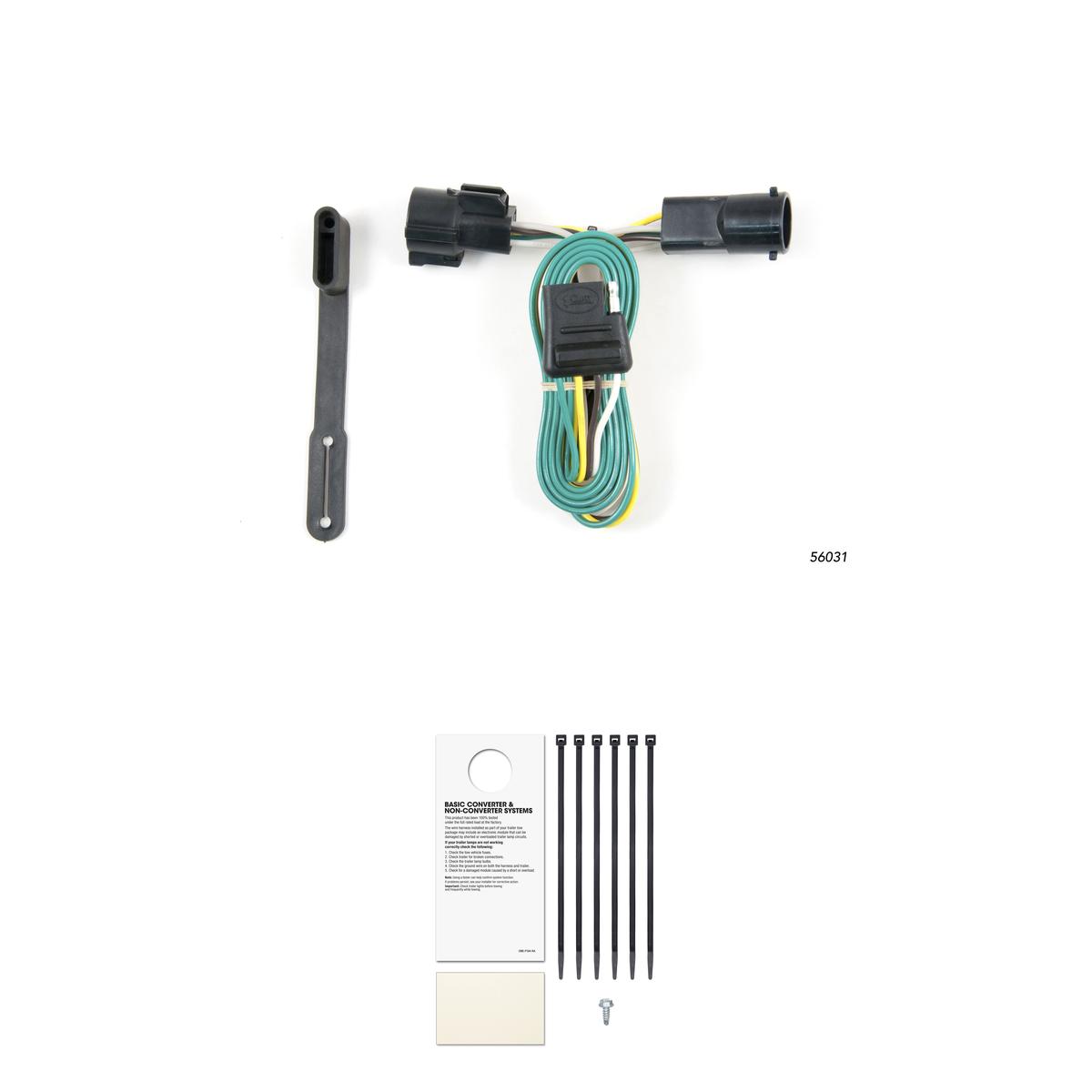 CURT 56031 Vehicle-Side Custom 4-Pin Trailer Wiring Harness, Fits Select Ford F-150 thumbnail 0