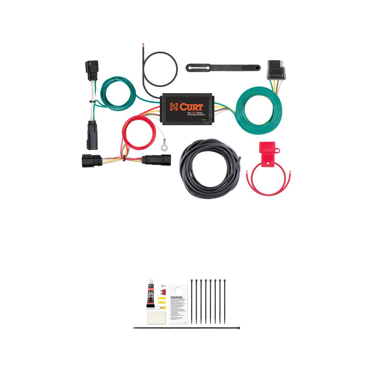 CURT 56320 Vehicle-Side Custom 4-Pin Trailer Wiring Harness, Fits Select Ford Escape thumbnail 0