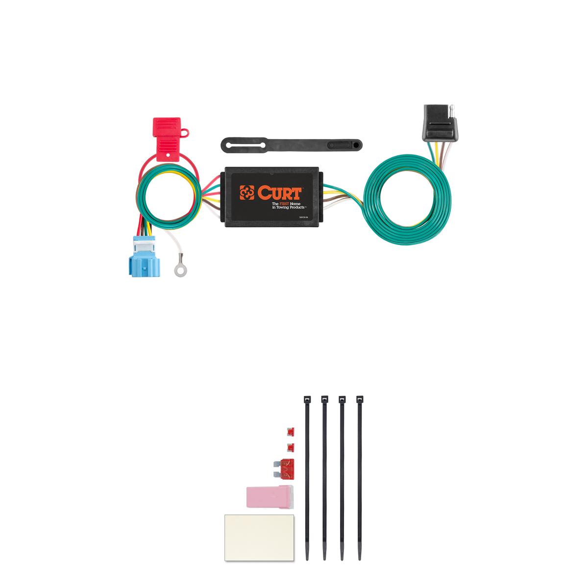 CURT 56382 Vehicle-Side Custom 4-Pin Trailer Wiring Harness, Fits Select Honda Odyssey thumbnail 0