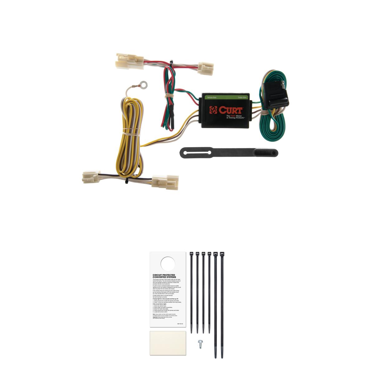 CURT 55358 Vehicle-Side Custom 4-Pin Trailer Wiring Harness, Fits Select Toyota Camry thumbnail 0