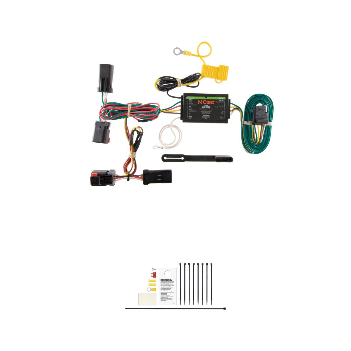 CURT 56145 Vehicle-Side Custom 4-Pin Trailer Wiring Harness, Fits Select Chrysler 300 thumbnail 0