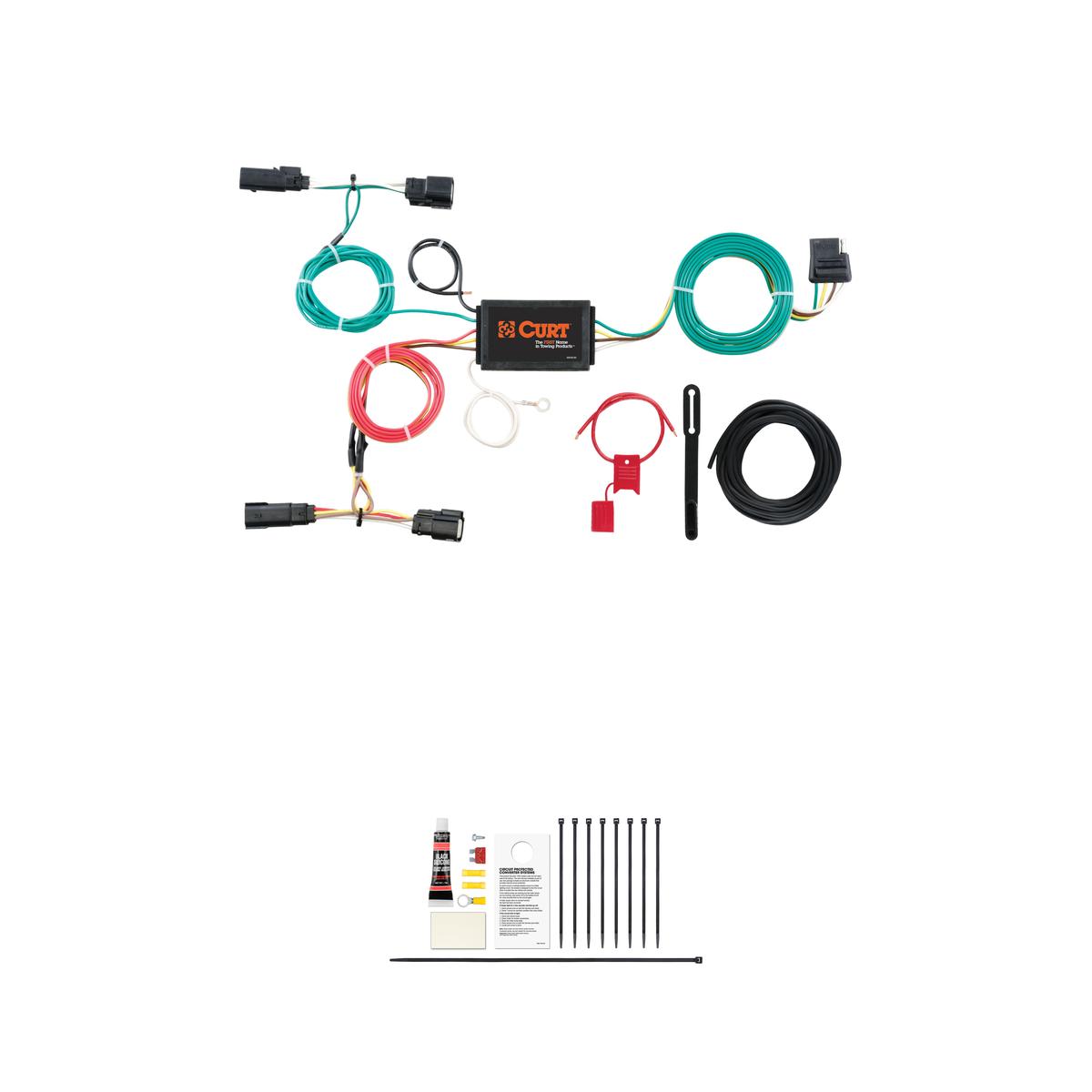 CURT 56292 Vehicle-Side Custom 4-Pin Trailer Wiring Harness, Fits Select Ford Edge Titanium thumbnail 0