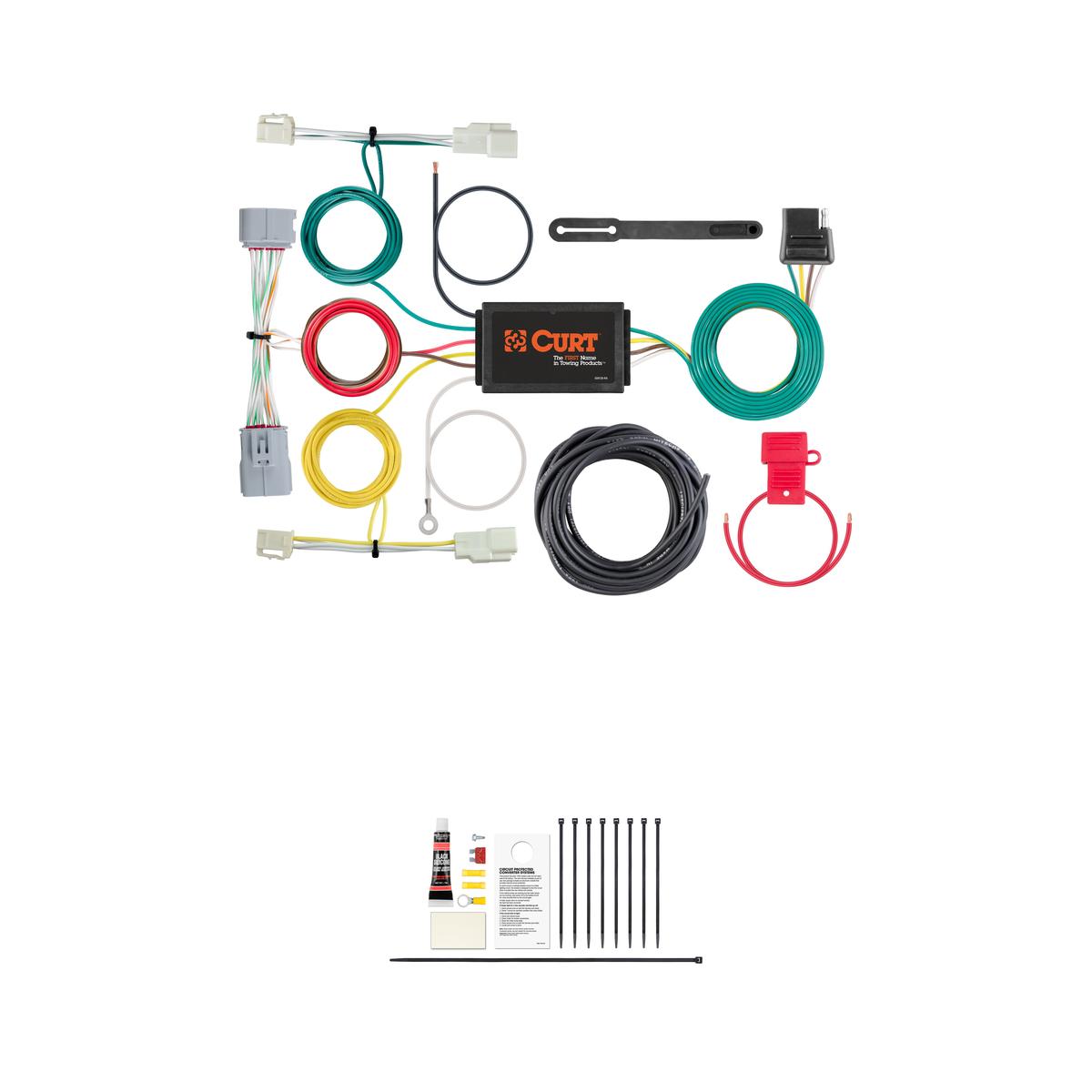 CURT 56353 Vehicle-Side Custom 4-Pin Trailer Wiring Harness, Fits Select Toyota Prius thumbnail 0