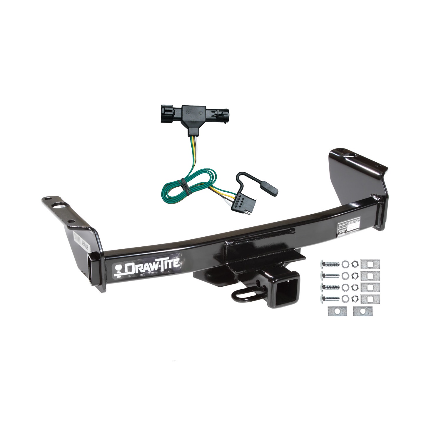 1986-1992 Ford Ranger Except GT Draw-tite Class 3 Trailer Hitch, 2 Inch Square Receiver Bundle w/ Plug-n-Play T-One Wiring Harness thumbnail 0