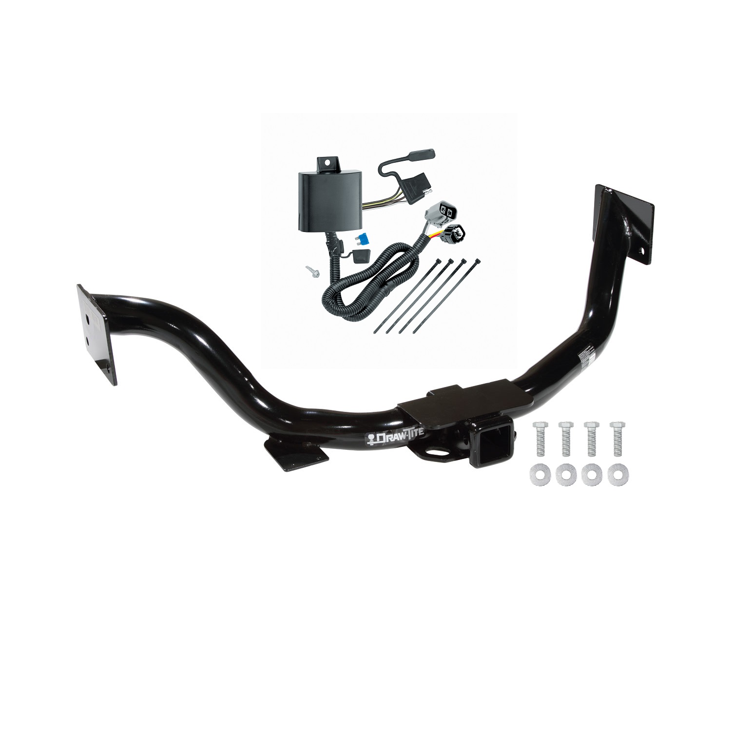 2007-2009 KIA Sorento Draw-tite Class 3 Trailer Hitch, 2 Inch Square Receiver Bundle w/ Plug-n-Play T-One Wiring Harness thumbnail 0