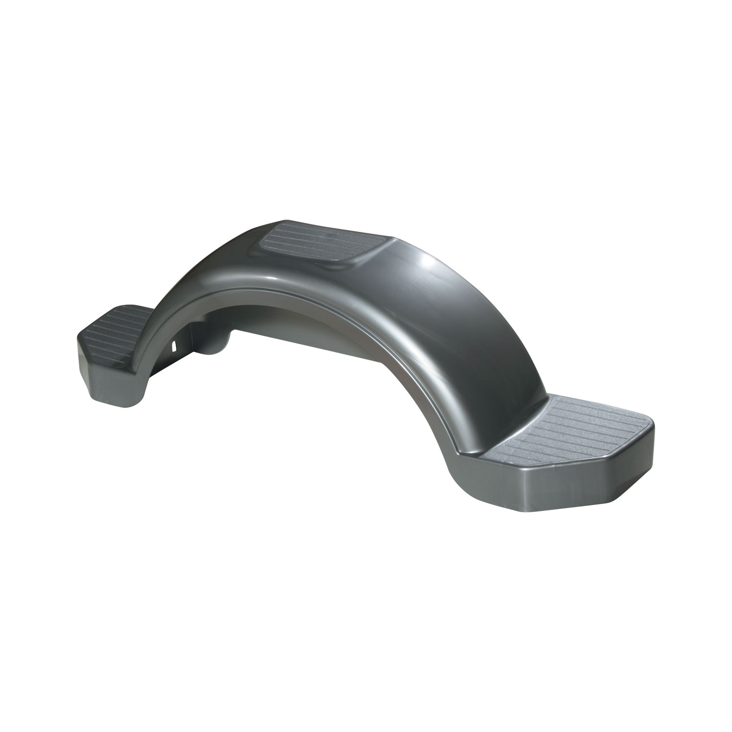 Set of 2, Fulton 14 in. Top & Side Step Silver Trailer Fender 008594 thumbnail 1