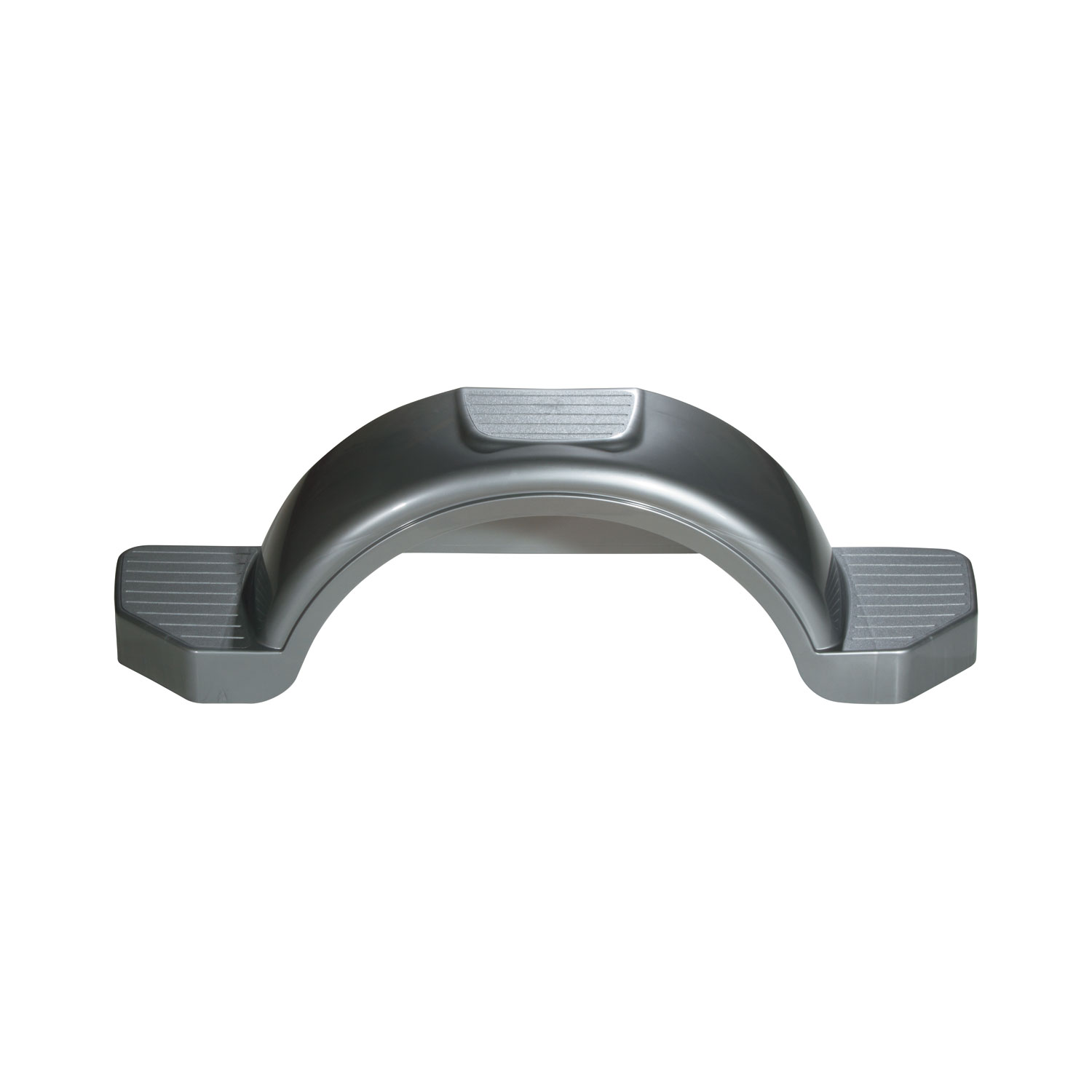 Set of 2, Fulton 14 in. Top & Side Step Silver Trailer Fender 008594 thumbnail 2