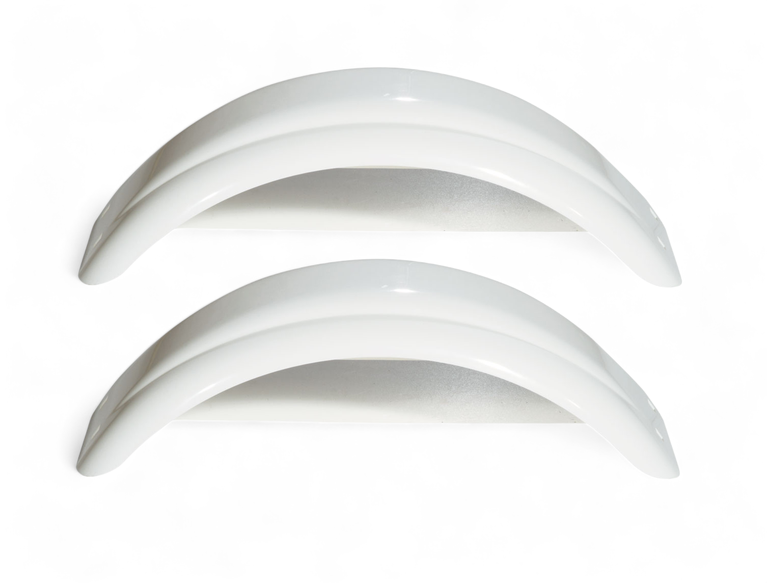 Set of 2, Fulton 8-12 in.No Step White Trailer Fender 008540 thumbnail 0