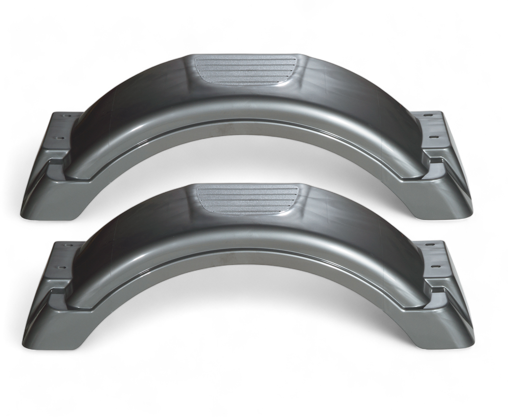 Set of 2, Fulton 8-12 in.No Step Silver Trailer Fender 008560 thumbnail 0