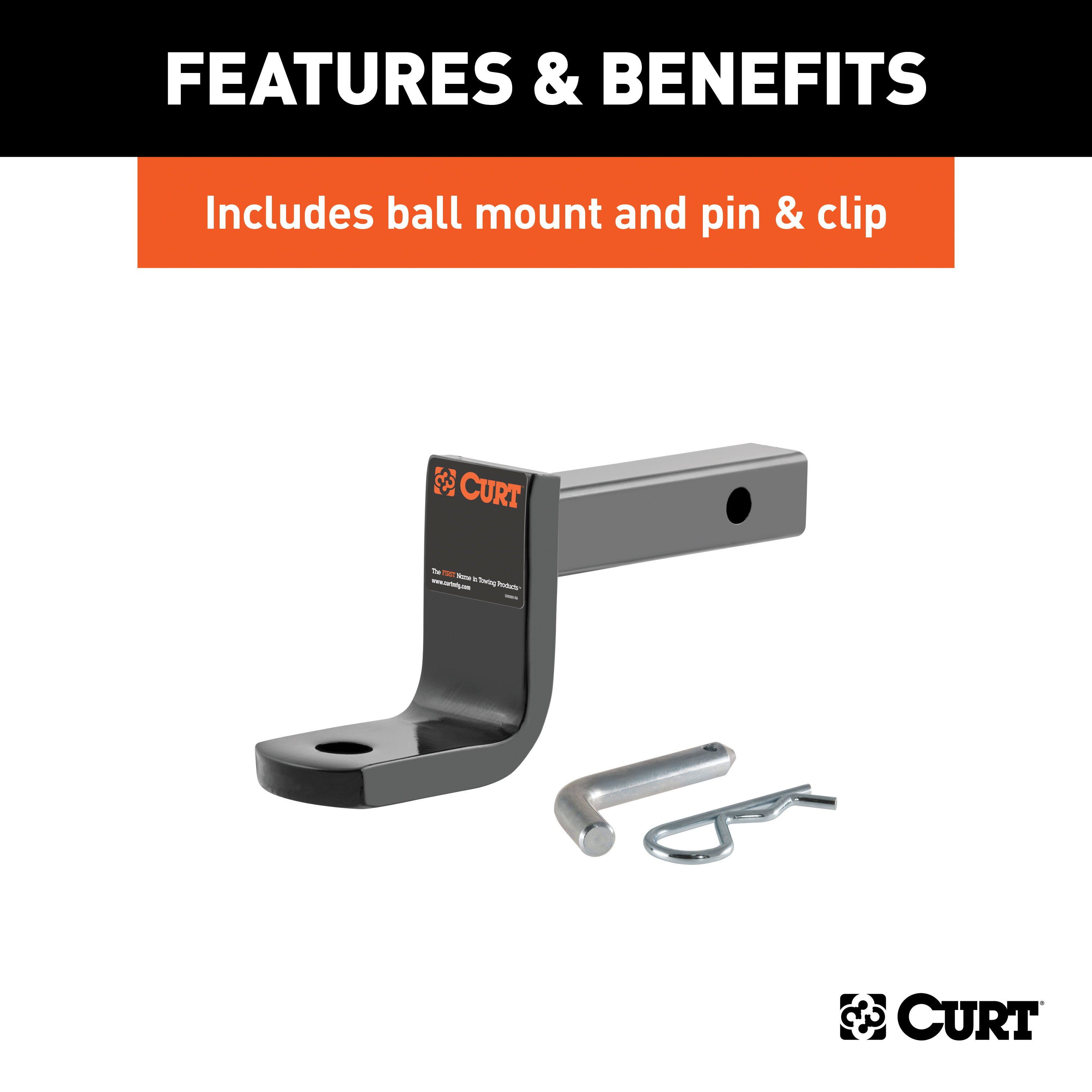 CURT 114063 Class 1 Trailer Hitch with Ball Mount, 1-1/4-In Receiver, Fits Select Honda Fit thumbnail 5